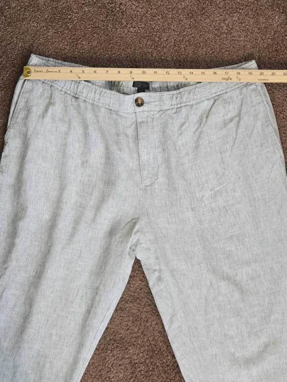 14th & Union Men’s 2XL Gray Linen Blend Pants Resort Vacation Summer